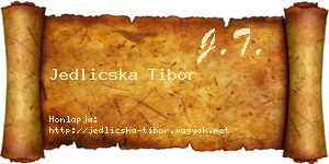 Jedlicska Tibor névjegykártya