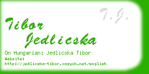 tibor jedlicska business card